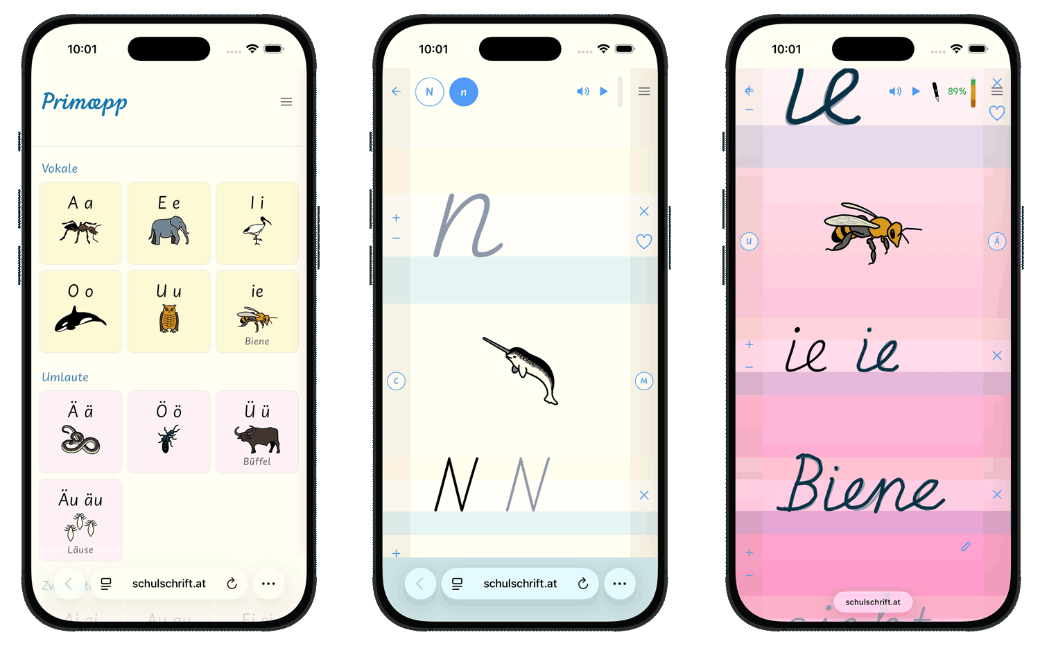 Primæpp im Handy dargestellt